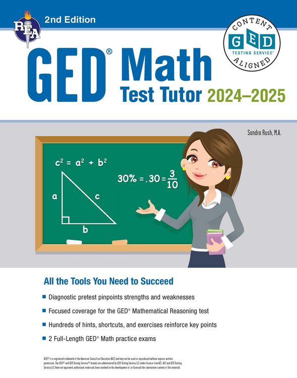 Produktbild: GED Math Test Tutor, For the 2024-2025 GED Test