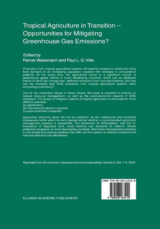 Produktbild: Tropical Agriculture in Transition &mdash; Opportunities for Mitigating Greenhouse Gas Emissions?