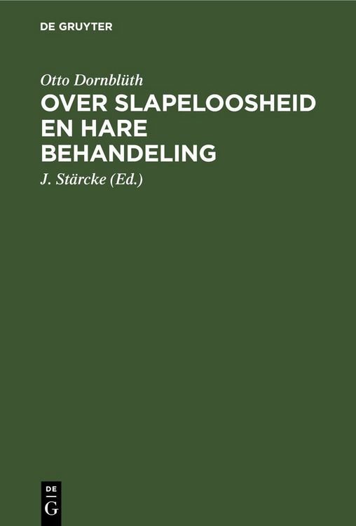 Produktbild: Over slapeloosheid en hare behandeling