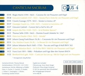 Produktbild: Canticum Sacrum - Werke f&uuml;r Posaunenquartett