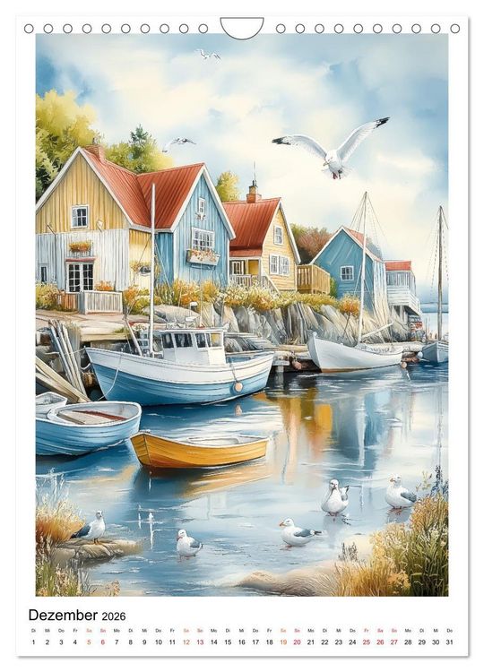 Produktbild: Maritimes Leben im Hafen (Wandkalender 2026 DIN A4 hoch), CALVENDO Monatskalender