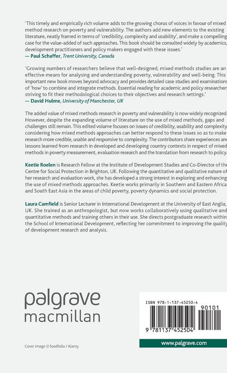 Produktbild: Mixed Methods Research in Poverty and Vulnerability