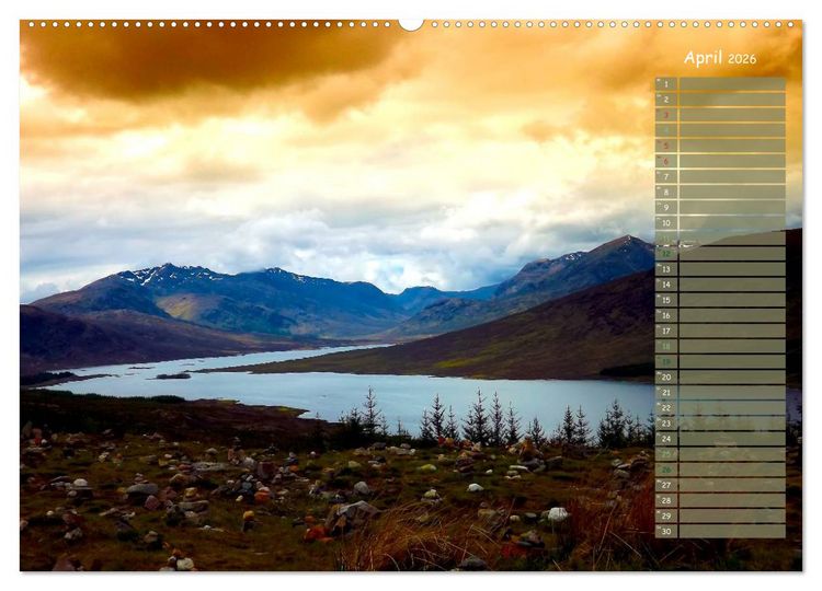 Produktbild: Scotland - Highlands (Wandkalender 2026 DIN A2 quer), CALVENDO Monatskalender