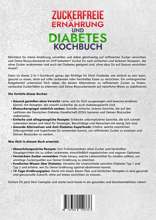 Produktbild: Zuckerfreie Ern&auml;hrung und Diabetes Kochbuch