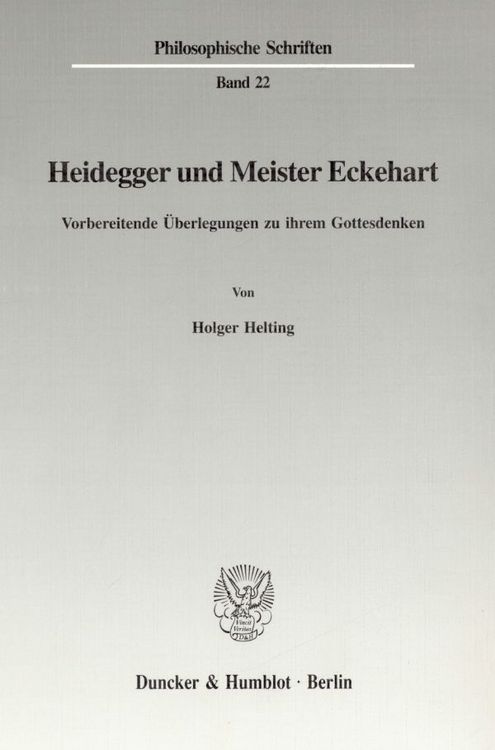 Produktbild: Heidegger und Meister Eckehart.