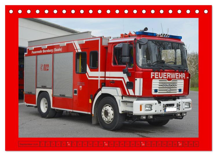Produktbild: Einsatzfahrzeuge aus Sachsen und Sachsen-Anhalt (Tischkalender 2026 DIN A5 quer), CALVENDO Monatskalender