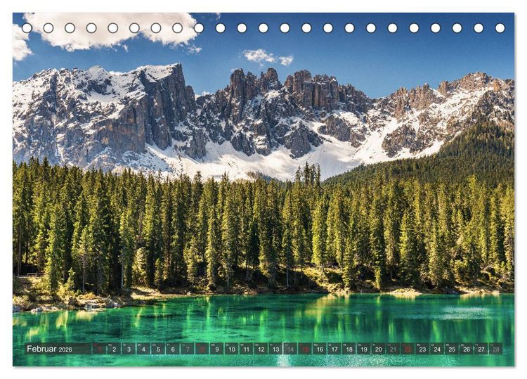 Produktbild: Dolomiten - Traumhafte Berglandschaften (Tischkalender 2026 DIN A5 quer), CALVENDO Monatskalender