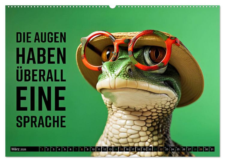 Produktbild: BRILLEN - coole Spr&uuml;che (Wandkalender 2026 DIN A2 quer), CALVENDO Monatskalender