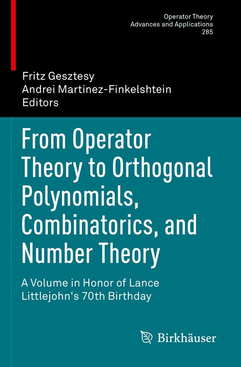 Produktbild: From Operator Theory to Orthogonal Polynomials, Combinatorics, and Number Theory
