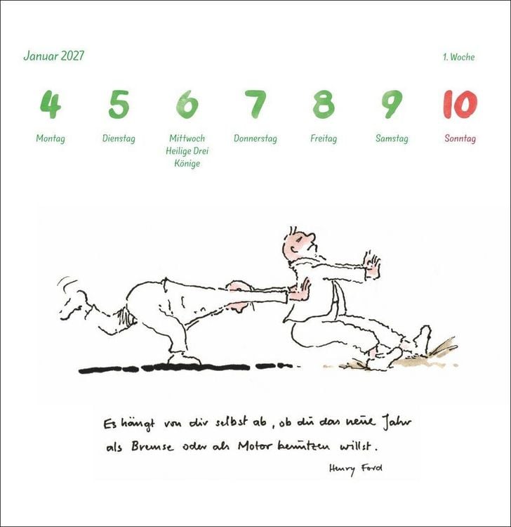 Produktbild: Helme Heine: Philosophisches Premium-Postkartenkalender 2027