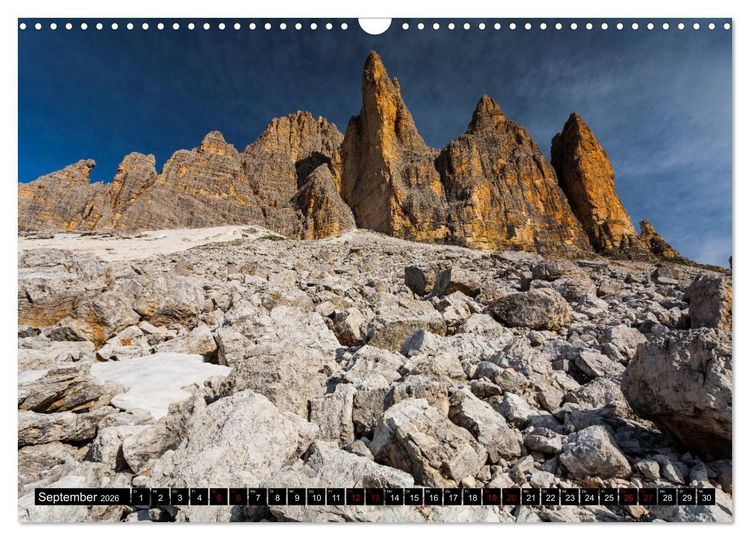 Produktbild: Drei Zinnen. Sextner Dolomiten (Wandkalender 2026 DIN A3 quer), CALVENDO Monatskalender