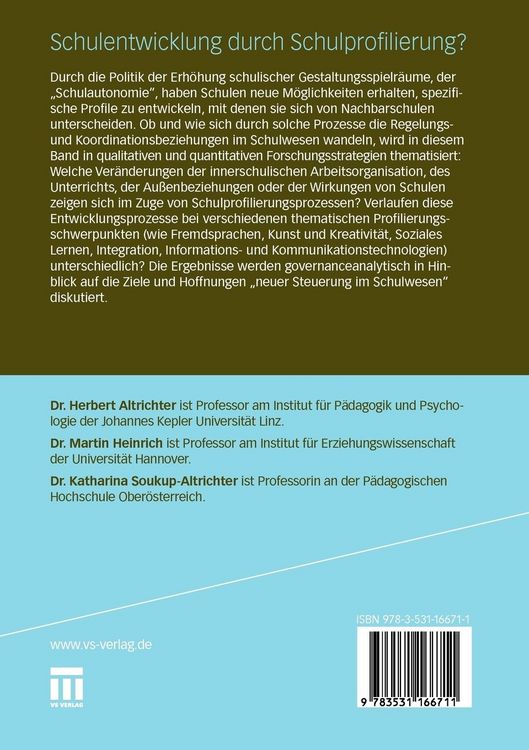 Produktbild: Schulentwicklung durch Schulprofilierung?