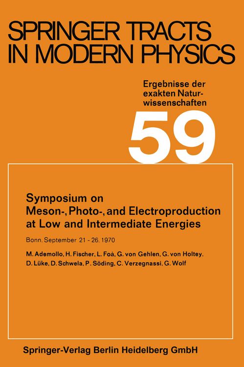 Produktbild: Symposium on Meson-, Photo-, and Electroproduction at Low and Intermediate Energies