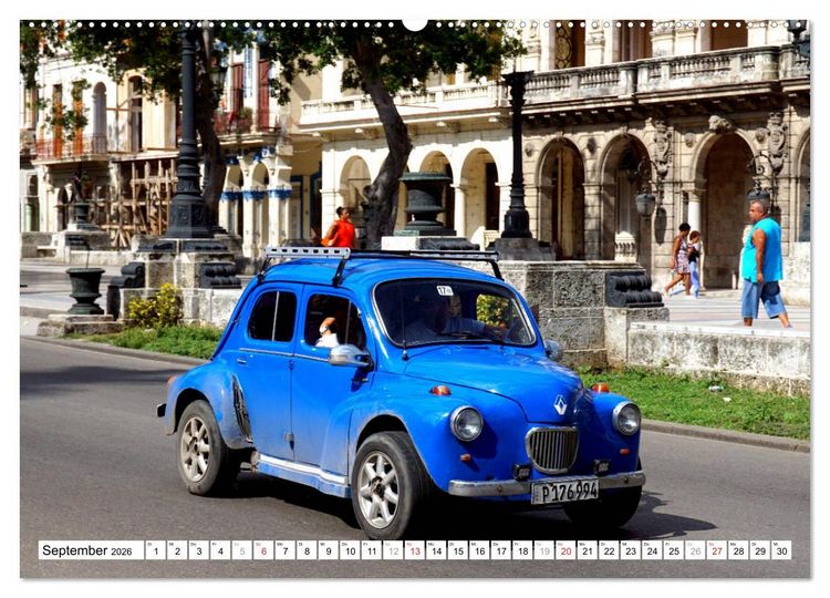 Produktbild: RENAULT 4CV - Frankreichs K&auml;fer auf Kuba (Wandkalender 2026 DIN A2 quer), CALVENDO Monatskalender