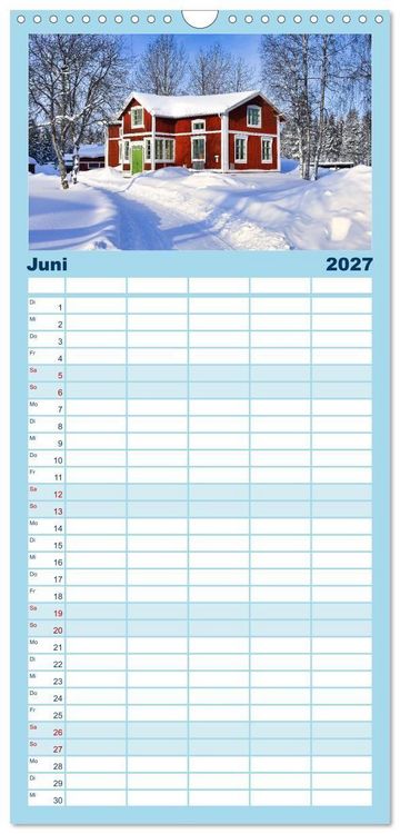 Produktbild: Familienplaner 2027 - Lulea - Wintertraum in Schwedisch Lappland mit 5 Spalten (Wandkalender, 21 x 45 cm) CALVENDO