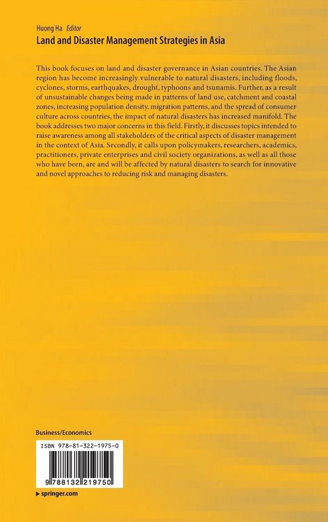 Produktbild: Land and Disaster Management Strategies in Asia