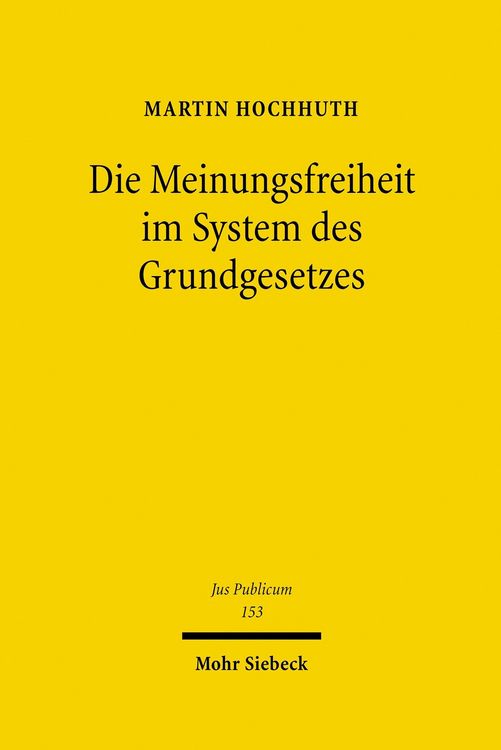 Produktbild: Die Meinungsfreiheit im System des Grundgesetzes