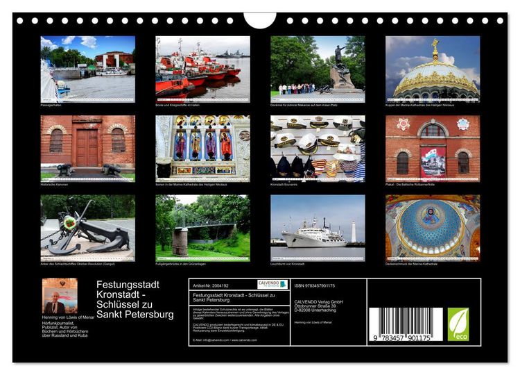 Produktbild: Festungsstadt Kronstadt - Schl&uuml;ssel zu Sankt Petersburg (Wandkalender 2026 DIN A4 quer), CALVENDO Monatskalender