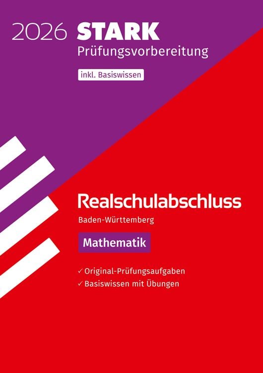 Bild vom Artikel STARK Mathematik - Realschulabschluss 2026 BW - Prüfungsvorbereitung inkl. Basistraining vom Autor 