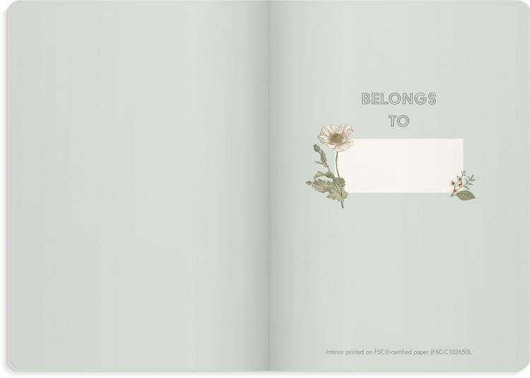 Produktbild: Burde Notizbuch Deluxe A5 blue flower