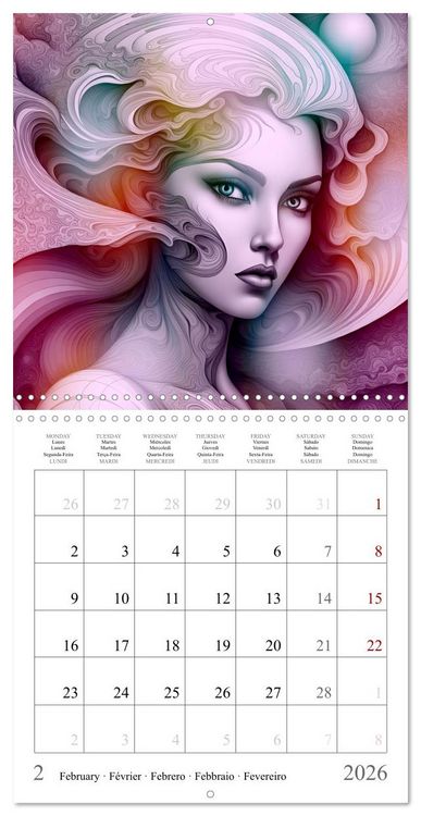 Produktbild: Cosmic sorceresses (Wall Calendar 2026 12 &times; 12 Inch) CALVENDO 12 Month Wall Calendar