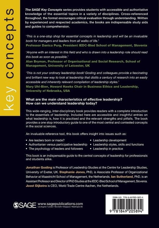 Produktbild: Key Concepts in Leadership