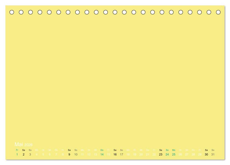 Produktbild: Bastelkalender - Gelb (Tischkalender 2026 DIN A5 quer), CALVENDO Monatskalender