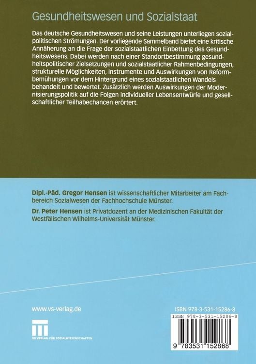 Produktbild: Gesundheitswesen und Sozialstaat