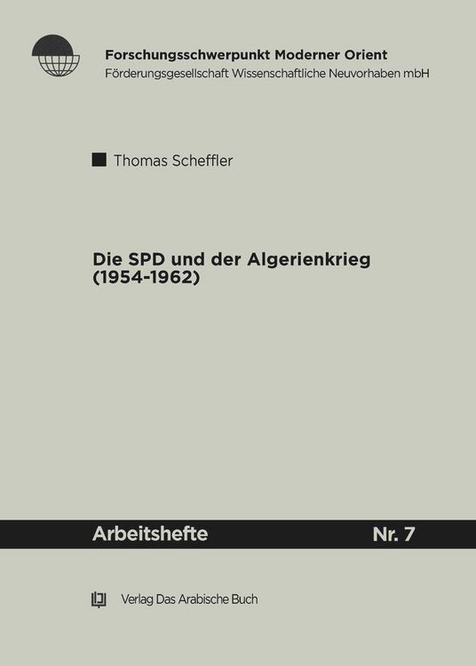 Produktbild: Die SPD und der Algerienkrieg 1954-1962