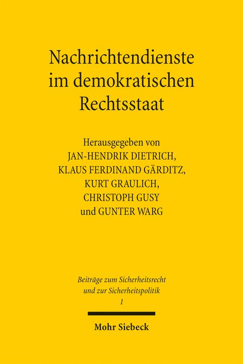 Produktbild: Nachrichtendienste im demokratischen Rechtsstaat