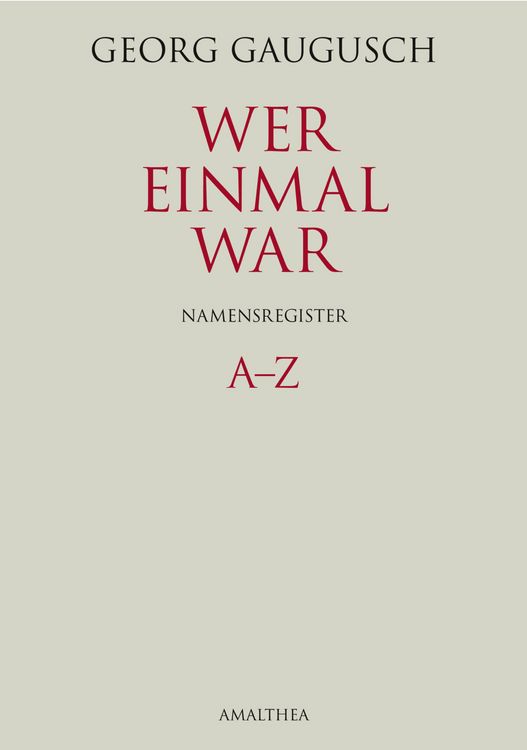 Produktbild: Wer einmal war. Namensregister