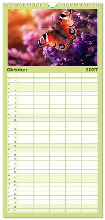 Produktbild: Familienplaner 2027 - Wilde Nachbarn - Tierisches Treiben im Gartenparadies! mit 5 Spalten (Wandkalender, 21 x 45 cm) CALVENDO