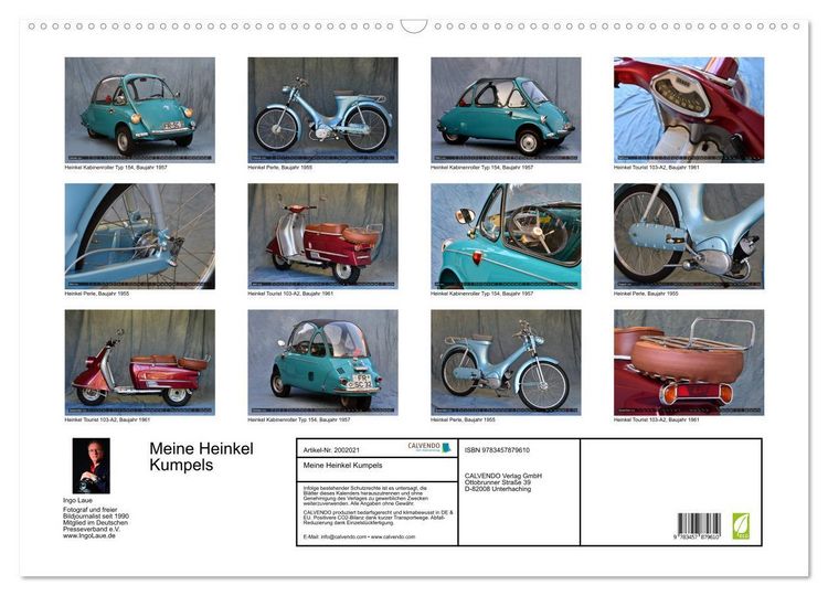 Produktbild: Meine Heinkel Kumpels (Wandkalender 2026 DIN A2 quer), CALVENDO Monatskalender