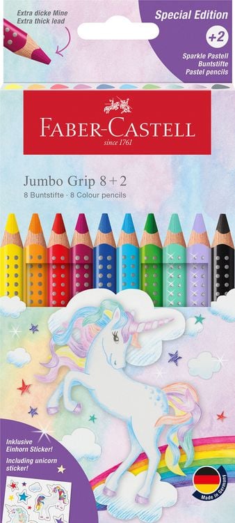 Produktbild: Faber-Castell Buntstift Jumbo Grip Einhorn 8+2 Kartonetui