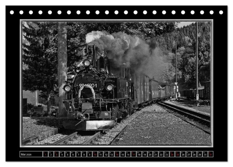 Produktbild: Die Pre&szlig;nitztalbahn (Tischkalender 2026 DIN A5 quer), CALVENDO Monatskalender