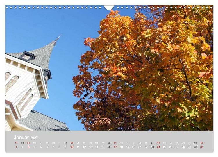 Produktbild: Indian Summer in New England (Wandkalender 2027 DIN A3 quer), CALVENDO Monatskalender