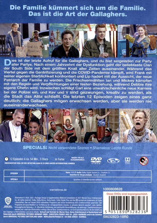 Produktbild: Shameless: Staffel 11 - Finale Staffel [3 DVDs]