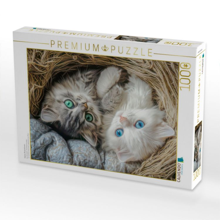 Produktbild: CALVENDO Puzzle Katzen Illustrationen | 1000 Teile Lege-Gr&ouml;&szlig;e 64x48cm Foto-Puzzle f&uuml;r gl&uuml;ckliche Stunden
