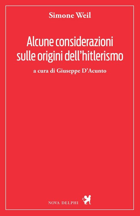 Produktbild: Alcune considerazioni sulle origini dell'hitlerismo