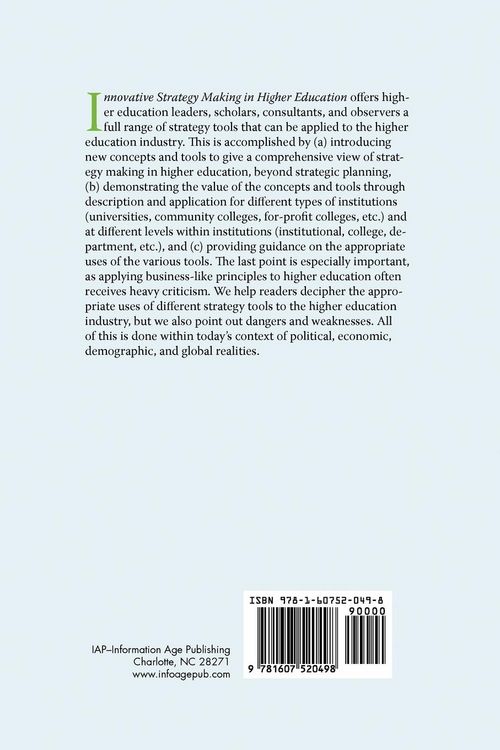 Produktbild: Innovative Strategy Making in Higher Education (PB)