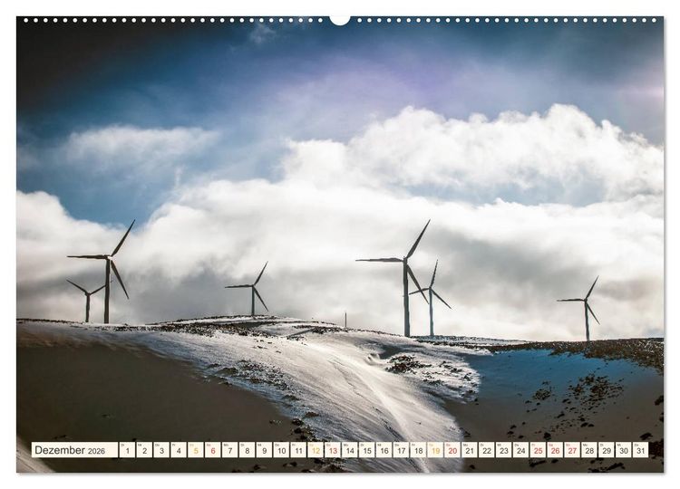 Produktbild: Windrad - Fluch und Segen (hochwertiger Premium Wandkalender 2026 DIN A2 quer), Kunstdruck in Hochglanz