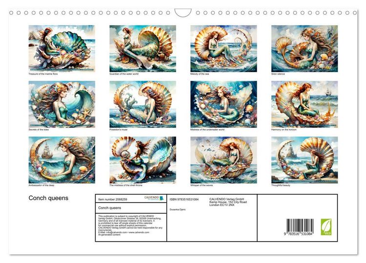 Produktbild: Conch queens (Wall Calendar 2026 DIN A3 landscape), CALVENDO 12 Month Wall Calendar