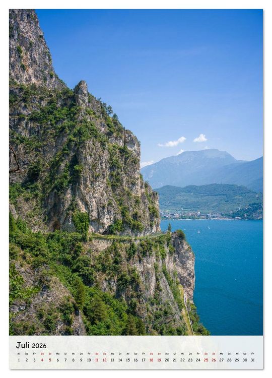 Produktbild: Riva del Garda ... und die Ponalestra&szlig;e (Wandkalender 2026 DIN A3 hoch), CALVENDO Monatskalender