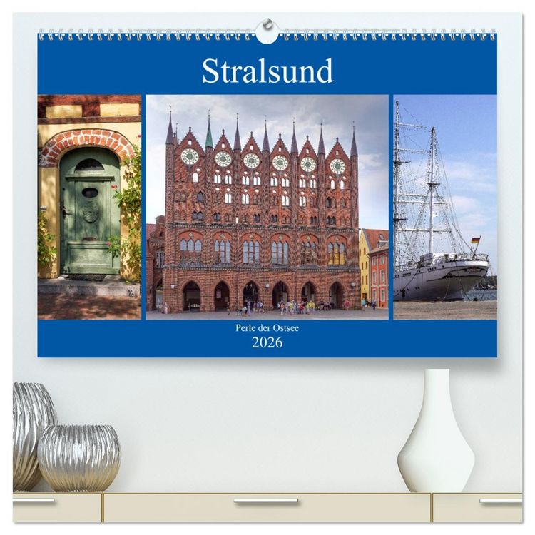 Produktbild: Stralsund - Perle der Ostsee (hochwertiger Premium Wandkalender 2026 DIN A2 quer), Kunstdruck in Hochglanz