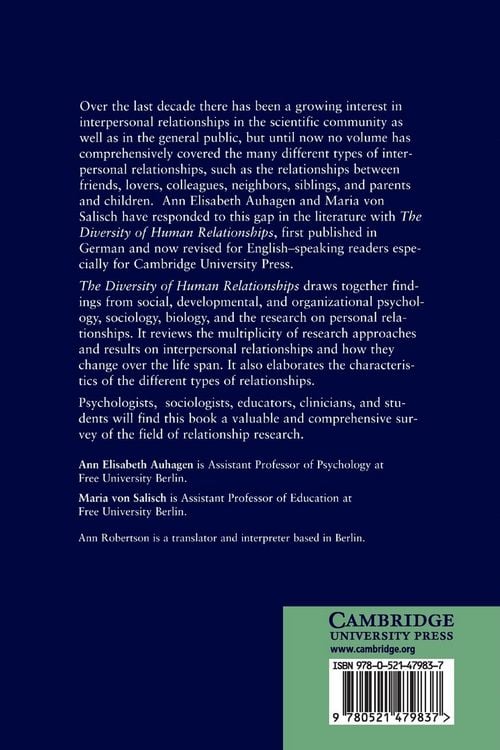 Produktbild: The Diversity of Human Relationships