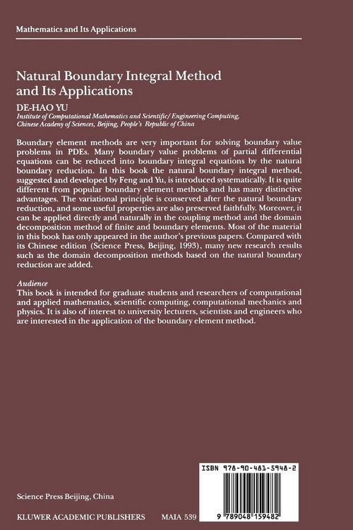 Produktbild: Natural Boundary Integral Method and Its Applications