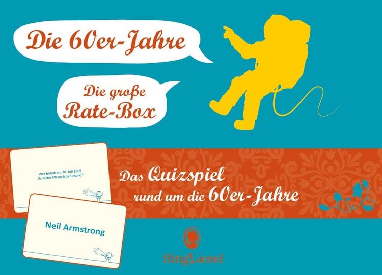 Produktbild: Das 60er-Jahre-Quiz. Das gro&szlig;e Quiz-Spiel f&uuml;r Senioren rund um die 60er Jahre. Spiele-Box mit 100 Karten