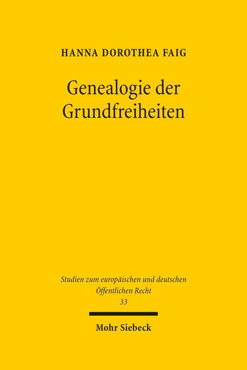 Produktbild: Genealogie der Grundfreiheiten