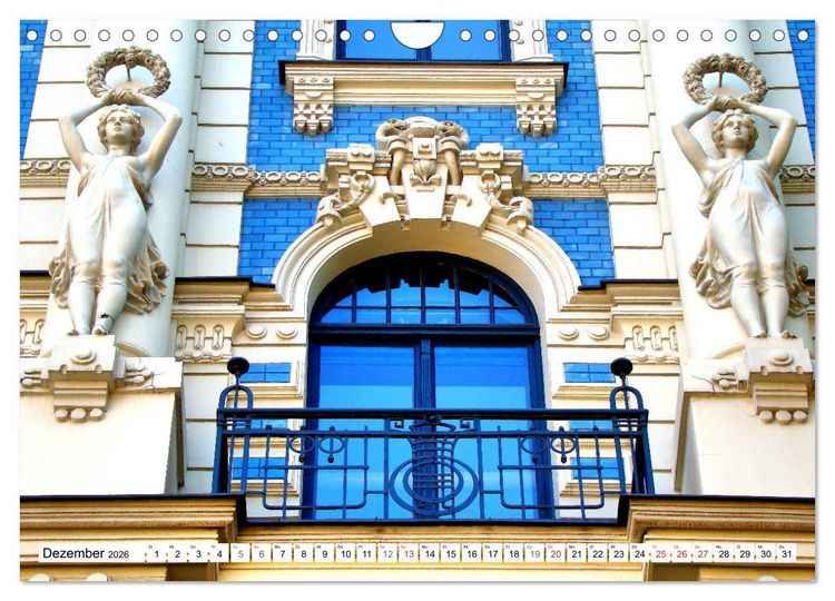 Produktbild: Jugendstil in Riga - Schmuckst&uuml;cke der lettischen Hauptstadt (Wandkalender 2026 DIN A4 quer), CALVENDO Monatskalender