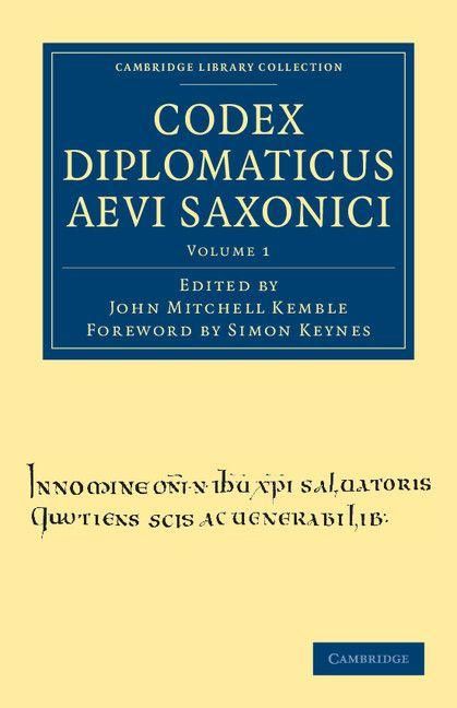 Produktbild: Codex Diplomaticus Aevi Saxonici - Volume 1